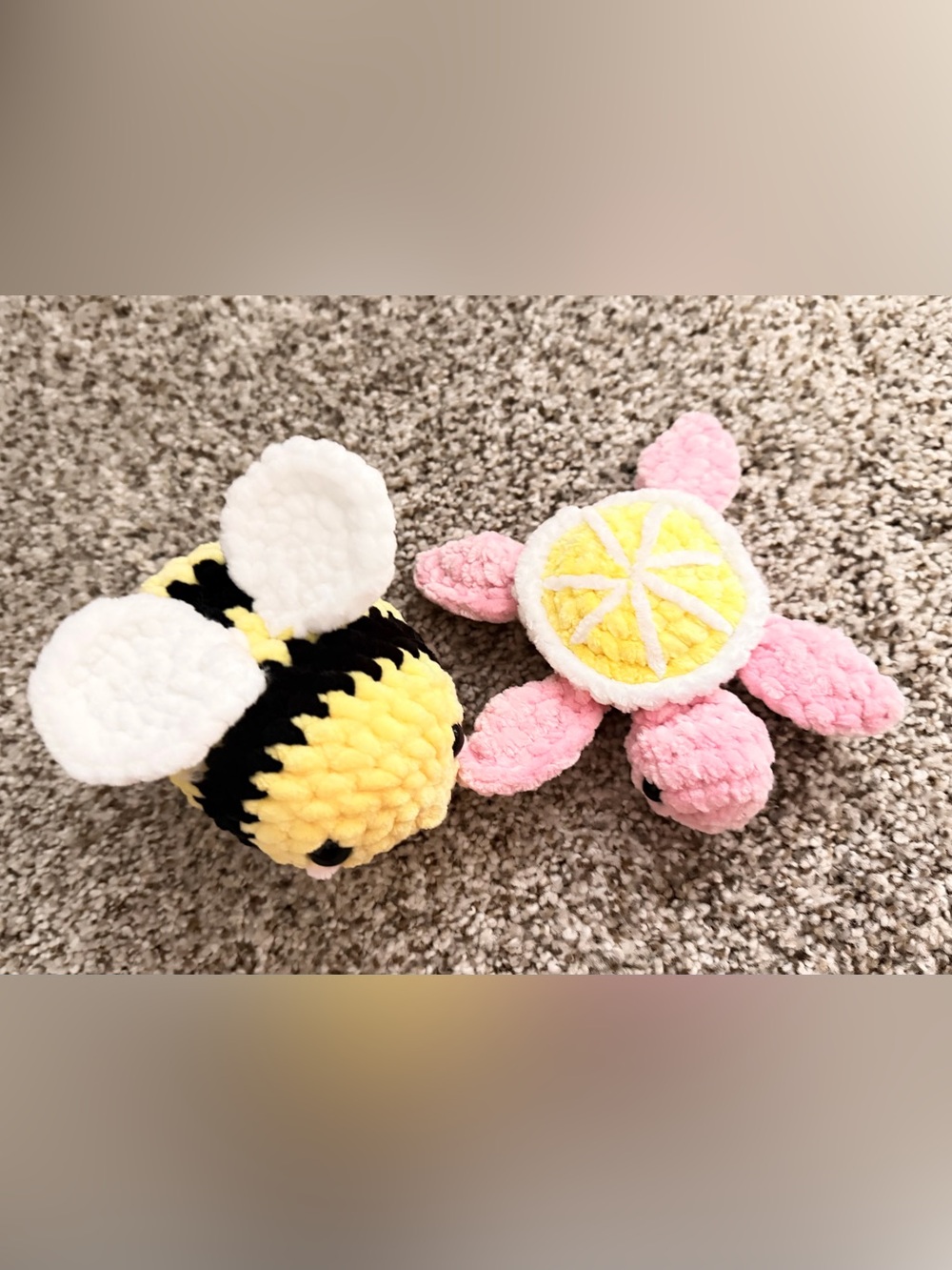 Crochet Bee and Turtle